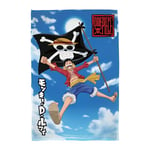 Character World One Piece Official Licensed Fleece Blanket | Luffy Bedroom Anime Design | Warm Super Soft Feel Throw | Perfect for Home, Bedroom, Sleepovers & Camping