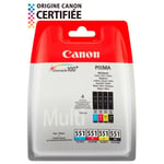Canon Pack Cartouches CLI-551 C 3 Couleurs + Noir Blister non sécurisé