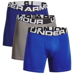 Under Armour Mens Charged Cotton 6" Boxerjock 3 Pack Stretch Boxer Shorts