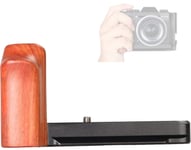 WEPOTO XT30-R Hand Grip Quick Release Plate L Bracket QR Plate Compatible with Fujifilm X-T30 X-T20 X-T10 Camera -Aluminium Padauk