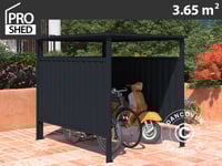 Cykelskjul 1,8x2,03x1,93m, Antracit