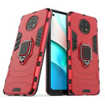 FTRONGRT Case for Xiaomi Redmi Note 9T 5G, Rugged and shockproof,with mobile phone holder, Cover for Xiaomi Redmi Note 9T 5G-Red