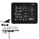 EMOS Station météo Wi-Fi professionnelle avec WiFi et application, capteur extérieur solaire – Pluviomètre et anémomètre, station météo radio intelligente avec prévisions météorologiques, thermomètre