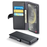 Mobique Samsung Galaxy S24 FE Plånboksfodral i Äkta Läder, Svart