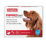 Beaphar Fiprotec Spot On Medium Dogs (10-20kg) 3 Treatments Flea Tick 15 Weeks