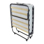 DUÉRMETE ONLINE Lit Pliant avec Matelas de 80 x 190 cm, Pliable avec Matelas d'invités, Structure en métal avec 4 Roues, Pratique et Fonctionnel