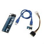 PCI-E Riser carte PCI Express 1X à 16X adaptateur SATA 4Pin Molex alimentation USB 3.0 câble pour mineur Bitcoin extraction BTC