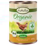 Lukullus Organic Adult ekologisk kyckling & ekologisk morot (glutenfritt) - 6 x 400 g