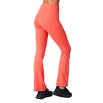 LOS OJOS High Waisted Flared Leggings for Women - Bootcut Yoga Pants for Women with Pockets Tummy Control Leggings for Gym, Workout, Running Coral