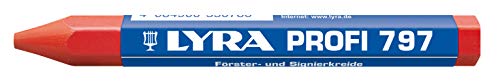 Lyra 4870017 Forest Chalk, Craie de signature pour surfaces en bois, humide et sec, Stabil de craie à base d'huile, Paquet de 1, Rouge