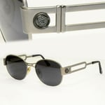 Gianni Versace 1996 Vintage Mens Silver Medusa Metal Sunglasses MOD S57 COL 77M