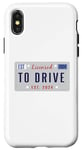 Coque pour iPhone X/XS Nouveau permis de conduire autorisé à conduire Est. 2024 Car Place