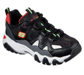 Skechers - Boys D'Lites 2.0 - Tidal Waves Shoe, Size: 3 M US Little Kid, Color: Black/Grey/Red