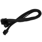 SilverStone SST-PP07-EPS8B - 30cm EPS 8pin to EPS/ATX 4+4pin Sleeved Extention Cable, black
