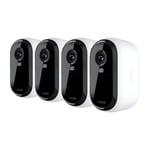 Arlo Essential 2K Outdoor Security Camera 2nd Generation - 4 Pack - Outdoor and Indoor Wireless Camera - Integrated Spotlight