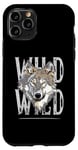 iPhone 11 Pro All You Need Sunset and a wolf I Love My wolf Wild Retro Case