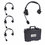 CAME-TV WAERO Duplex Digital Wireless Foldable Headset with Hardcase 4 Pack