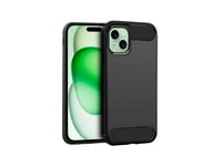 Cool Iphone 15 Plus Carbon Black Case Non-Slip/Reinforced Frame 8434847069470
