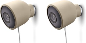 Colourful Silicone Skins for Nest Cam Outdoor Security Camera – Protect and Camouflage your Nest Cam Outdoor with these UV light- and weather resistant silicone skins by Wasserstein (2 Pack, Beige)