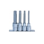 Force 12quot Bits socket set Torx 4 delar