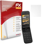atFoliX 3x Screen Protection Film for Nokia 2720 Flip matt&shockproof