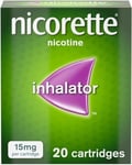 NICORETTE 15MG INHALATOR NICOTINE 20 CARTRIDGES (STOP SMOKING AID)...