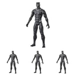 Avengers Marvel Titan Hero Series Collectible 30-cm Black Panther Action Figure, Toy for Ages 4 and Up (Pack of 4)