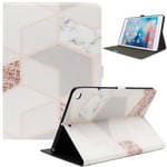 Bbjjkkz iPad Mini Case, Case for iPad Mini 4, iPad Mini 5 Case, iPad Mini 2/3 Case, Ultra Slim PU Leather Folio Smart Stand Case for 7.9 Inch iPad Mini 2/3/4/5 Tablet, Grid Marble