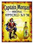 Coole CAPTAIN MORGAN ORIGINAL SPICED RUM RETRO METAL WALL SIGN/PLAQUE GIFT WALL BAR PUB MAN CAVE extra large vintage style picture metal wall plaque sign (400mm x 300mm)