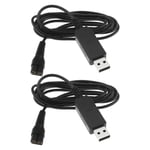 2x USB Shaver Charger Cable for Wahl Colour Pro 9649 Cordless Clippers 3.5V