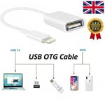 USB 3.0 Female to 8 pin iPhone Male OTG Adapter Cable Camera For iPad Air iPhone