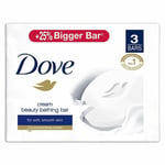 Dove Cream Beauty Bar - Soft, Smooth, Moisturised Skin, 125g (Pack of 3 Soap)