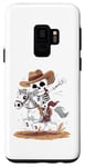 Coque pour Galaxy S9 Dabbing Squelette Cowboy Costume d'Halloween pour enfants garçons hommes Dab