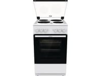 Gorenje GE5A22WH, Fristående köksspis, Vit, Rotations-, Vit, Framsida, Induktionshäll med zon