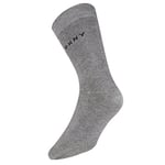 DKNY Men's Cotton Plain Dress Sock, Smart Designer Socks in Black/Navy/Grey, Multi Pack of 3, One Size UK 7-11