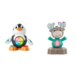 Fisher-Price Linkimals Beats Penguin - UK English Edition, Musical Infant Toy with Lights, Motions & Educational Songs - HCJ54 & GHR20 Linkimals Musical Moose, Interactive Baby Toy