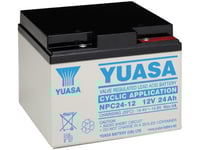 Yuasa Npc24-12, Slutna Blybatterier (Vrla), 12 V, 1 Styck, Svart, Vit, 24 Ah, 9 Kg