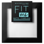Maybelline Fit Me Matte Poreless Pressed Powder kompakt ansiktspuder 090 Translucent 9g (P1)