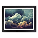 Sunlight On The Clouds H1022 Framed Print for Living Room Bedroom Home Office Décor, Wall Art Picture Ready to Hang, Black A4 Frame (34 x 25 cm)