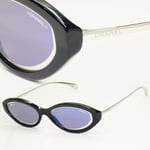 Chanel 2020 Sunglasses Dark Blue Mirror Silver Slim Rectangle 5424 c.1462/ED [A]