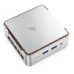NiPoGi E2 Mini PC W-11 Pro, Ιntel Twin Lake N150(6 W TDP, jusqu'à 3,6 GHz), 16 Go DDR4 256 Go M.2 SSD Mini Ordinateur de Bureau, Double écran 4K, HDMI 2.0, DP, Double WiFi, Tour PC pour école/Bureau.