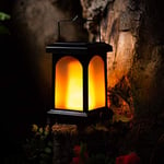 TrueFlame® USB Chargeable Outdoor Solar Powered Flickering Flame Crook Lantern