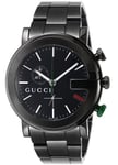 GUCCI Quartz 101M Black PVD Chronograph Men's Watch GU-YA101331MSS-BLK NEW