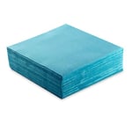 Morigami, Serviette de taille standard, plis 1/4, point pointu, 200 serviettes, turquoise