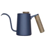 SODIAL(R) 600Ml Stainless Steel Barista Kettle One Neck Swan Spout Teapot Barista Tools (Blue)