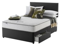 Silentnight Memory Double 2 Drawer Divan Bed - Charcoal