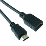 5m Gold Plated HDMI Extension Cable Lead Male Plug to Female Socket