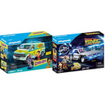 Playmobil - Back to The Future Delorean - 70317 & Scooby-Doo! Mystery Machine - 70286
