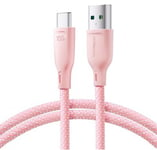 JOYROOM USB till USB C Laddkabel Rosa 1 Meter 100W