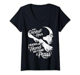 Womens In My Darkest Hour Reached For Hand Found Paw Companionship V-Neck T-Shirt